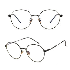 Round Frame Spectacles Lens Thin Temple Frame Glasses