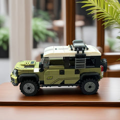 TYCOLE Light Green Building Block SUV Off-road Car Toy Model Kit