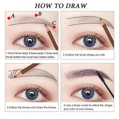 Waterproof Eyebrow Pencil Long Lasting Colorfast Pen