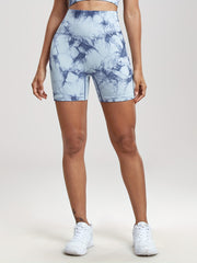 4pcs Tie Dye Biker Shorts High Elasticity for Gym Sessions