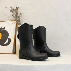 Women's Waterproof High Top Rain Boots Non Slip Rubber Boots