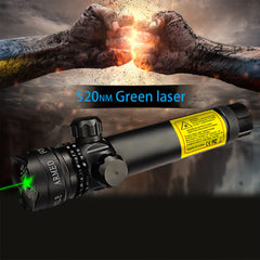 Green Laser Flashlight w/ Pressure Switch 18650 USB Charger Storage Box