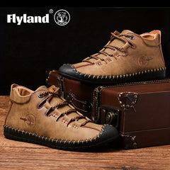FLYLAND Vintage Ankle Boots Walking Shoes Fall Winter