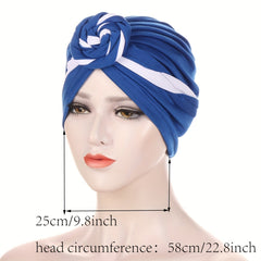 Pleated Twist Turban Casual Head Wrap Lightweight Beanie Women Chemo Cap