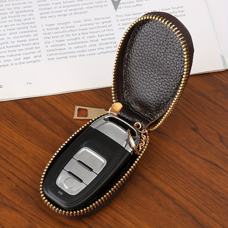 Mini Leather Key Holder Keychain Case Wallet Key Storage Case