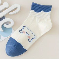 2 Pairs Kids Cartoon Animal Crew Socks for Autumn Winter