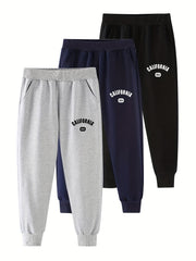 3pcs CALIFORNARY Letter Print Boys Sweatpants
