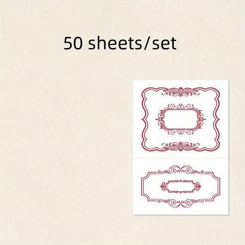 50 Sheets Non-Adhesive Decorative Material Paper Notepad Guestbook Memo