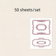 50 Sheets Non-Adhesive Decorative Material Paper Notepad Guestbook Memo