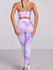 Tie Dye Yoga Set Tank Top & Leggings Activewear