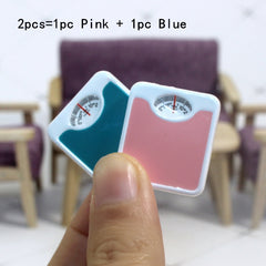 2pcs 1:12 Dollhouse Weighing Scales Colorful Dials ABS Furniture for Doll Deco
