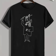 Abstract Sketch Men's Comfy T-shirt for Outdoor Summer