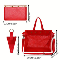 1pc Portable Crochet Storage Bag Knitting Bag Crochet Storage Tote Bag
