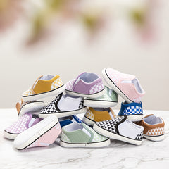 Baby Girl's Checkerboard Soft Canvas Shoes