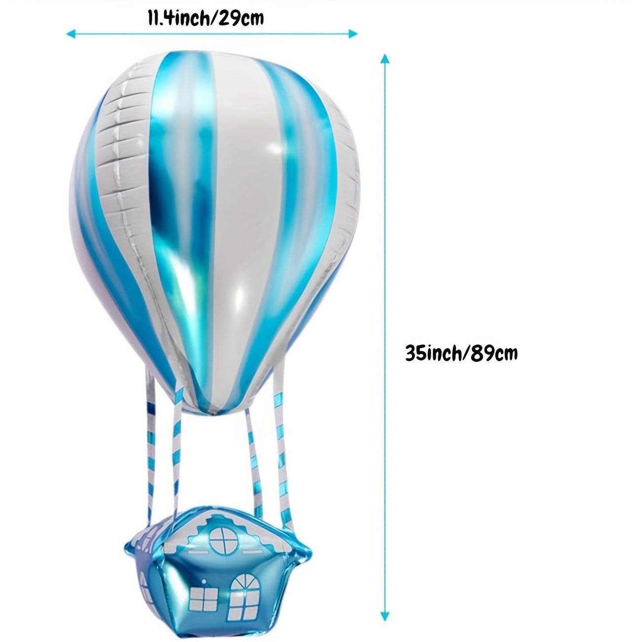 4pcs 4D Hot Air Foil Balloon Birthday Theme Party Supplies