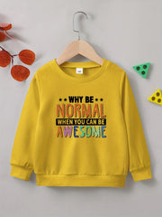 AWESOME Letter Print Boys Creative Sweatshirt