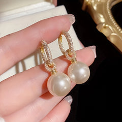 Pearl Zircon Earrings for Women