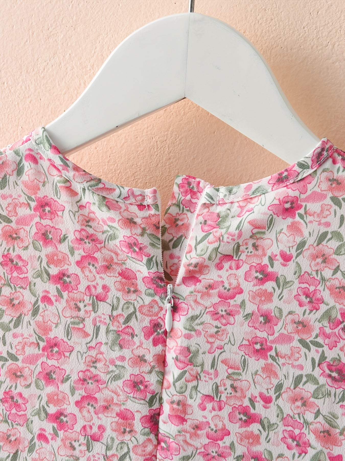 Girls Spring Floral Dress Long Sleeve Swing Flare Dress