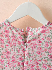 Girls Spring Floral Dress Long Sleeve Swing Flare Dress