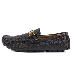 Women's PU Leather Loafer Shoes Metal Decor Slip On Boat Shoes