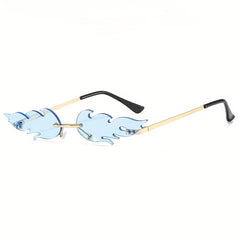 Girls Flame Polygon Sunglasses w/ Case & Cloth