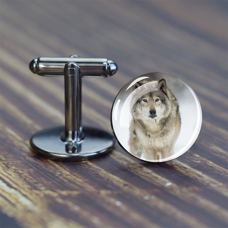 Men's Convex Glass Cufflinks