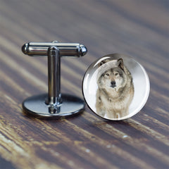Men's Convex Glass Cufflinks