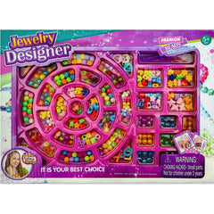 Colorful Bead Crafts Kit for Kids, DIY Jewelry Making Set