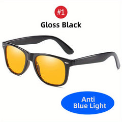 Anti Light Flat Glasses for Computer Mobile Games Multicolor