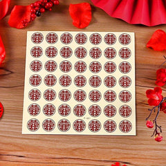 147pcs Wedding Supplies Self Adhesive Happy Word Sticker Red Envelope Seal Paste