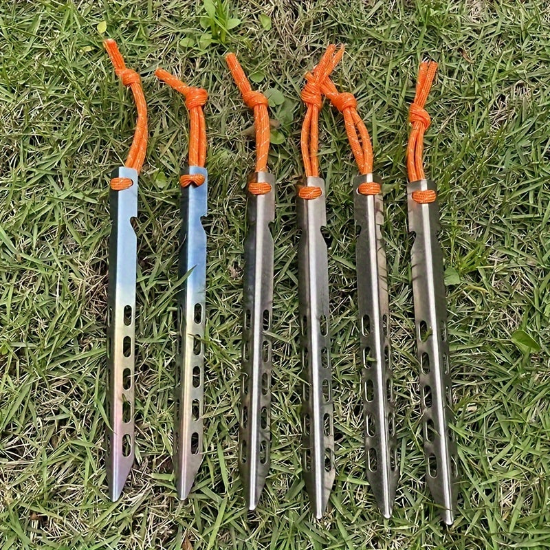 5pcs Titanium Tent Pegs Canopy Tarp Beach Pegs