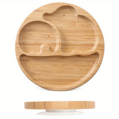 Baby Bamboo Wood Dinner Plate For Fruit Bread Salad Food