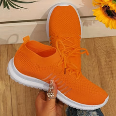 Women's Mesh Breathable Running Shoes Lightweight Low Top Sneakers