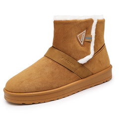 Solid Round Toe Snow Boots Plush Inner Thick Sole Platform Ankle