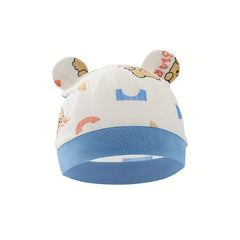 3pcs Baby Hat With Bear Ears Infant Beanie Caps Four Seasons