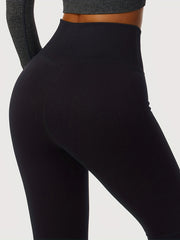 High Waist Ribbed Yoga Pants Seamless Slim Fitted Fitness Leggings