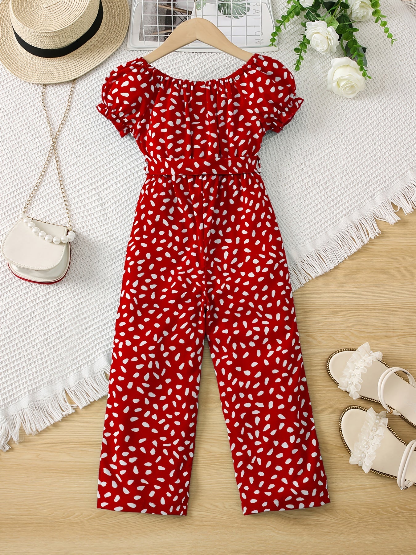 Toddler Girls Off Shoulder Rompers Jumpsuits For Beach Vacation