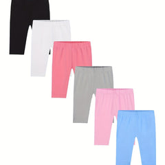 6 Packs Girls Cotton Bike Shorts Sports Dance Bottoms