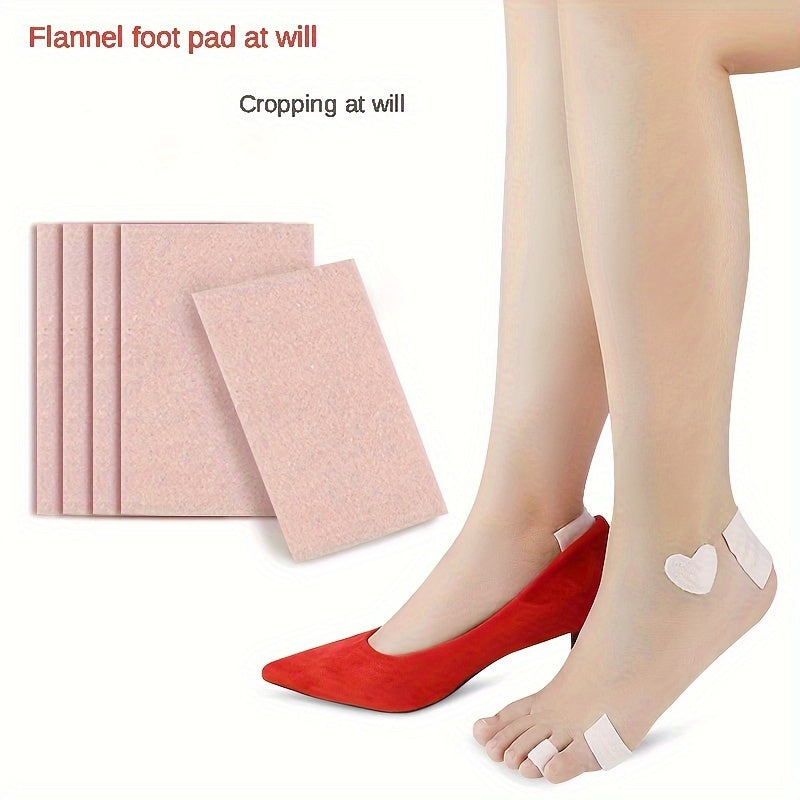 2pcs Self-adhesive Velvet Foot Pads Heel Protectors Insole