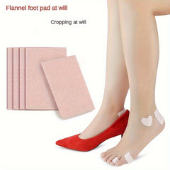2pcs Self-adhesive Velvet Foot Pads Heel Protectors Insole