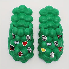 Men's Platform Bubble Slides with Charms Kids Outdoor Beach Shoes