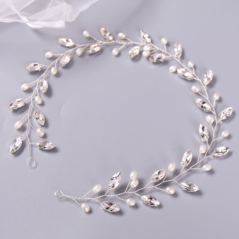Boho Bejeweled Hair Vine Headband Tiara Hand Wired Wreath