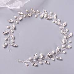 Boho Bejeweled Hair Vine Headband Tiara Hand Wired Wreath