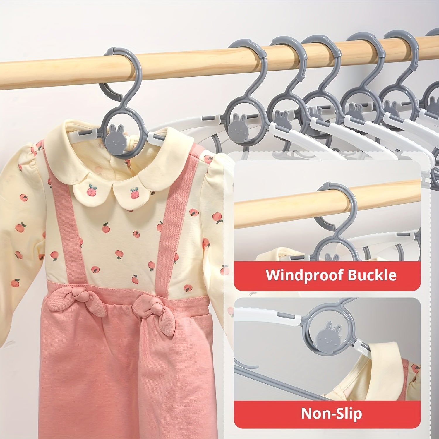 Bunny Grey Hanger Coat Hangers 60 Pack