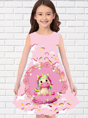 Adorable 3D Printed Star Princess Dress for Girls