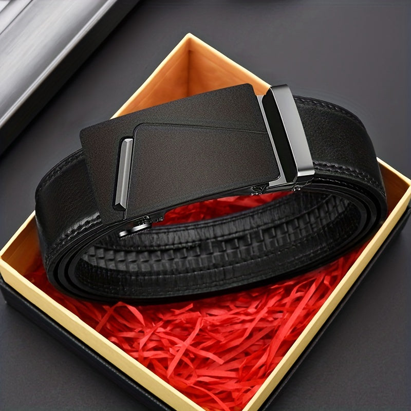 Men's Business Automatic Buckle Belt for Father's Birthday