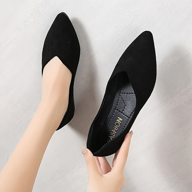 Women's Pointed Toe Ballet Flats Soft Sole Slip On Shoes