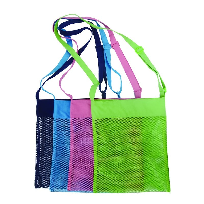Kids' Shell Storage Bag for Beach Travel & Toys, Adjustable Strap & Shoulder Bag