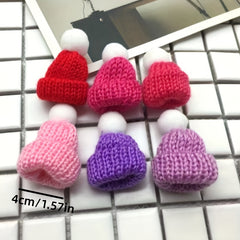 Hamster Woolen Hat With Rope - Random Color