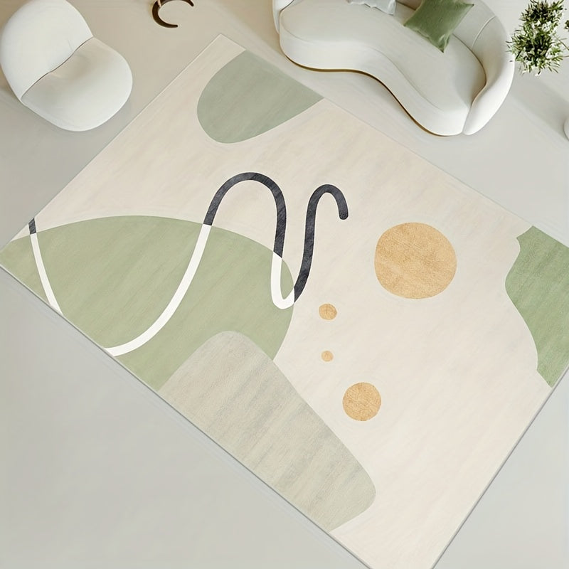 Large Area Rug Modern Crystal Velvet Non-slip Soft Polyester Mat